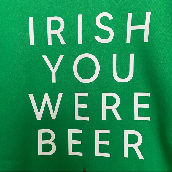 St. Patrick’s Day IRISH YOU WERE BEER Hooded Sweatshirt - Picture 4 of 7